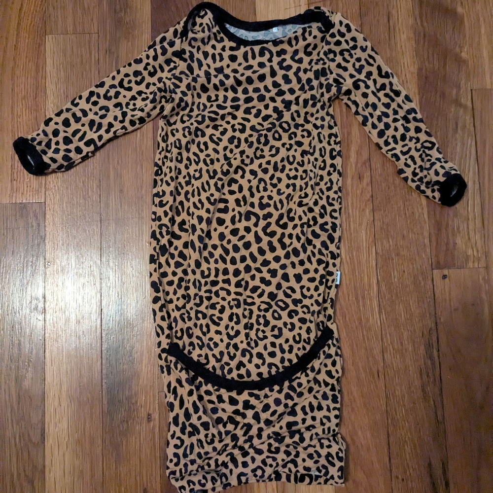 Little Sleepies Bamboo Leopard Print Baby Sleeper Newborn